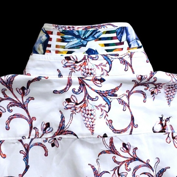 NEW Robert Graham Exclusive Floral Large White Colorful Classic Fit Sport Shirt - Picture 11 of 12
